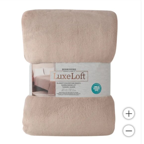 Berkshire LuxeLoft Blanket, Beige Size Queen - Picture 1 of 5